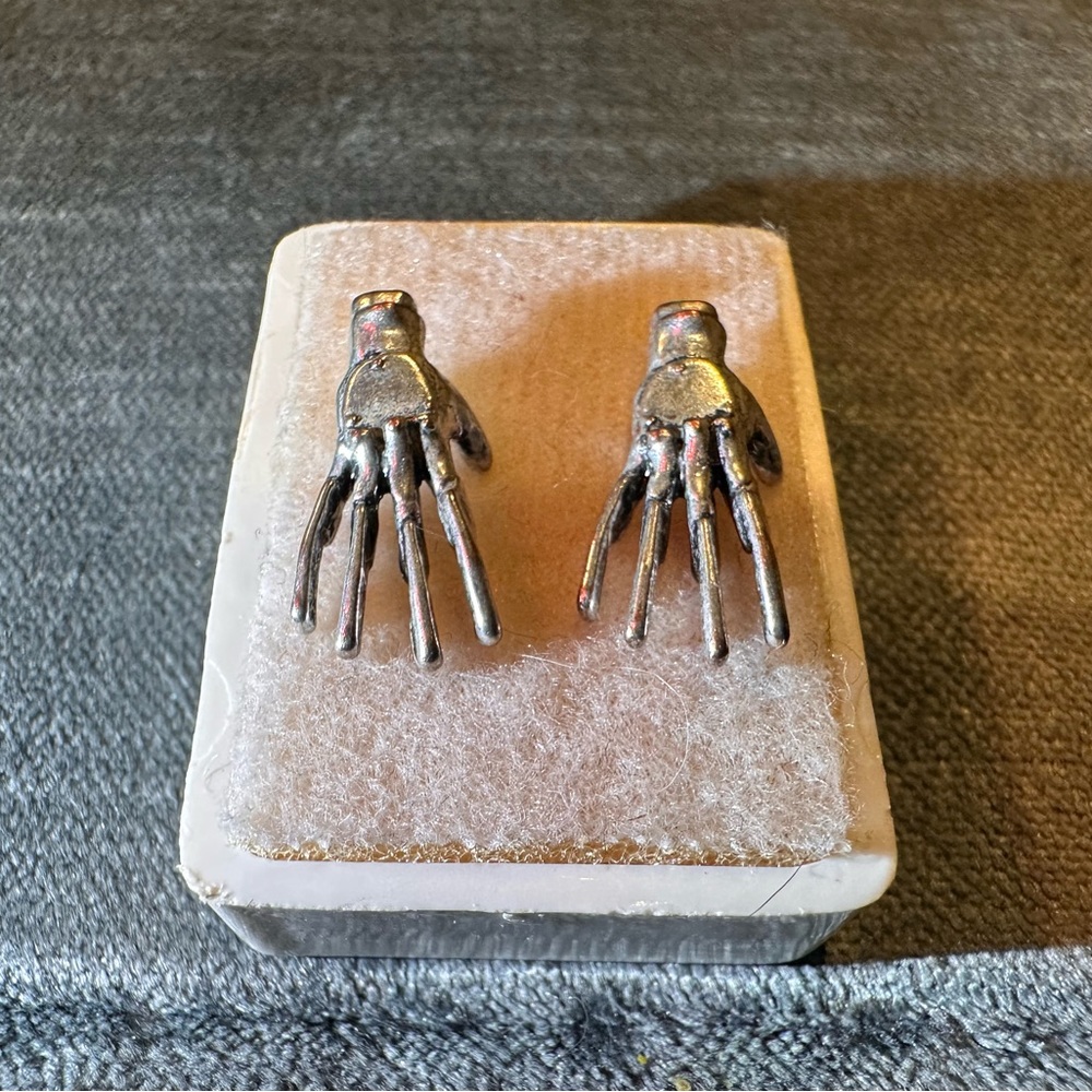 Hot Topic Skeleton Metal Studded Earrings